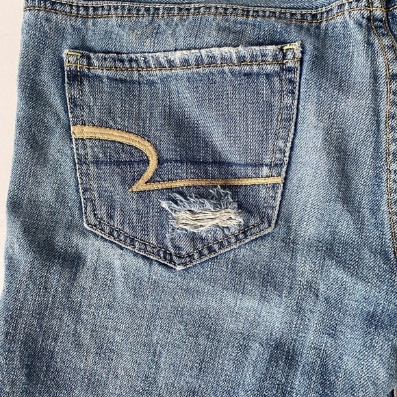 American Eagle Women’s Shorts‎ Size 2 Distressed Denim 5 Pockets Y2K Western - Picture 6 of 12
